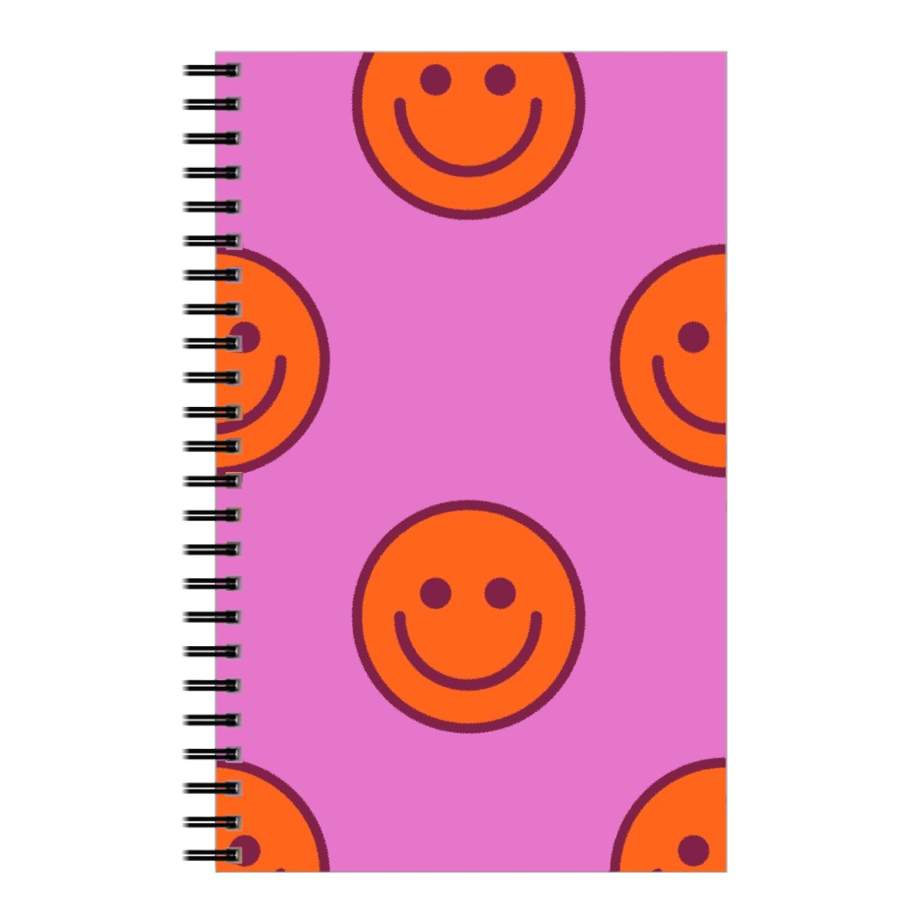 Smileys - Rasberry Sherbert Notebook, 5x8, Pink, Bright Pink