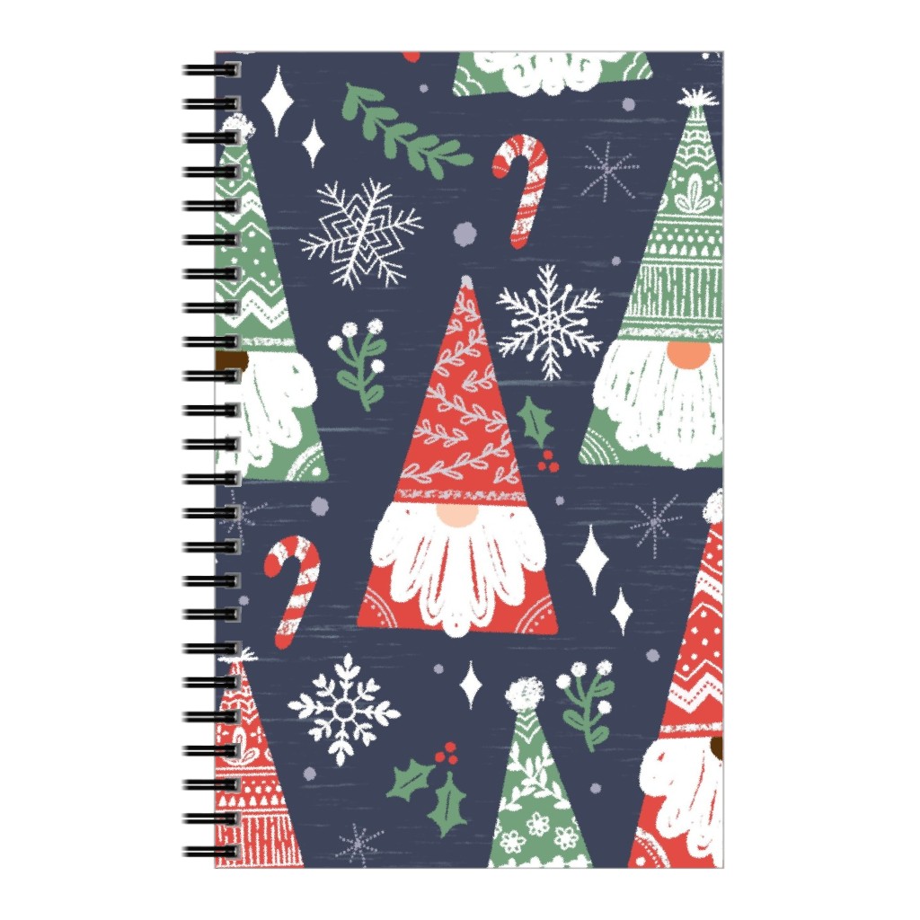 Folk Gnomes Notebook, 5x8, Multicolor