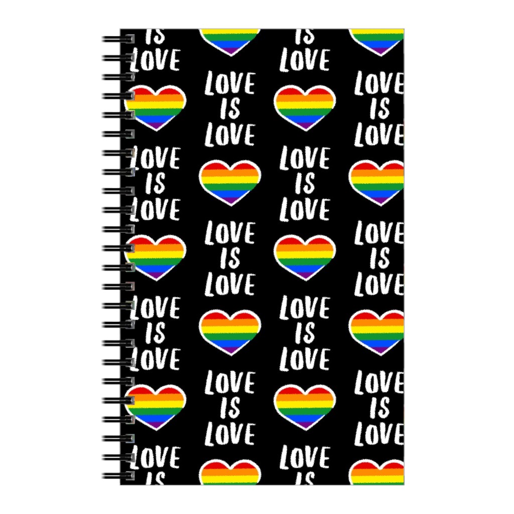 Love Is Love - Black Notebook, 5x8, Multicolor