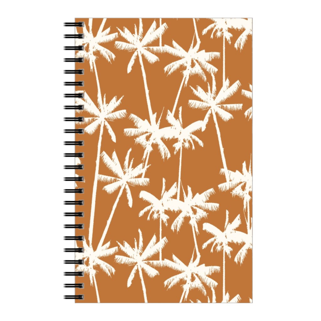 Tropical Palms - Burnt Orange Notebook, 5x8, Orange