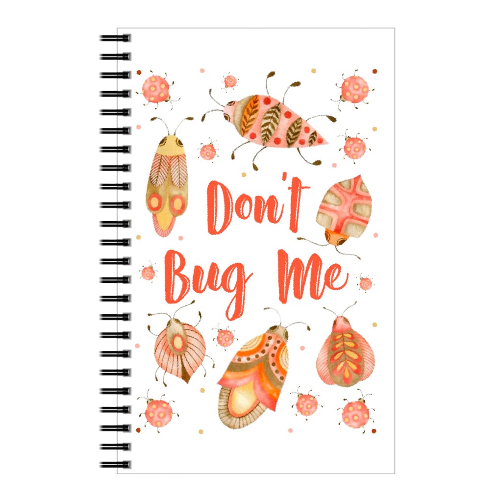 Don't Bug Me, Beetles & Ladybugs Notebook, 5x8, Orange