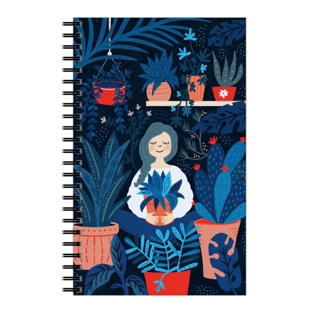 One With My Home Jungle Notebook, 5x8, Blue, True Blue