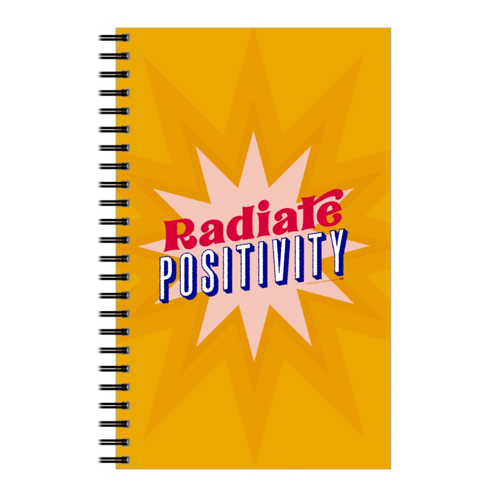 Radiate Positivity - Yellow Notebook, 5x8, Yellow