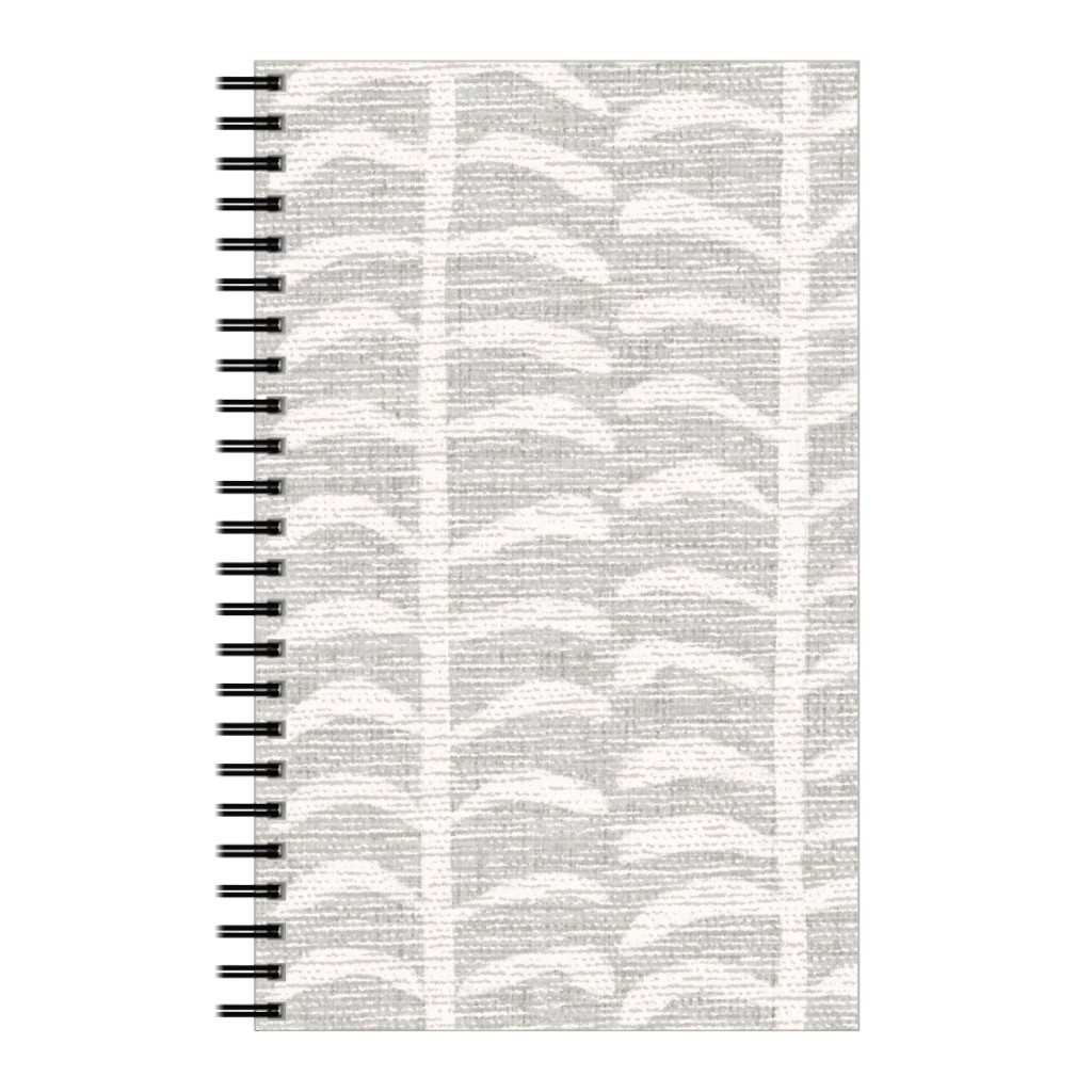 Grasscloth Vine - Neutral Notebook, 5x8, Gray