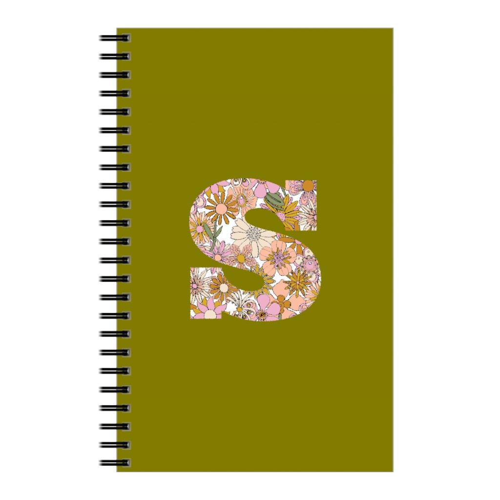 Chelsea Initial S Notebook, 5x8, Green, Classic Green