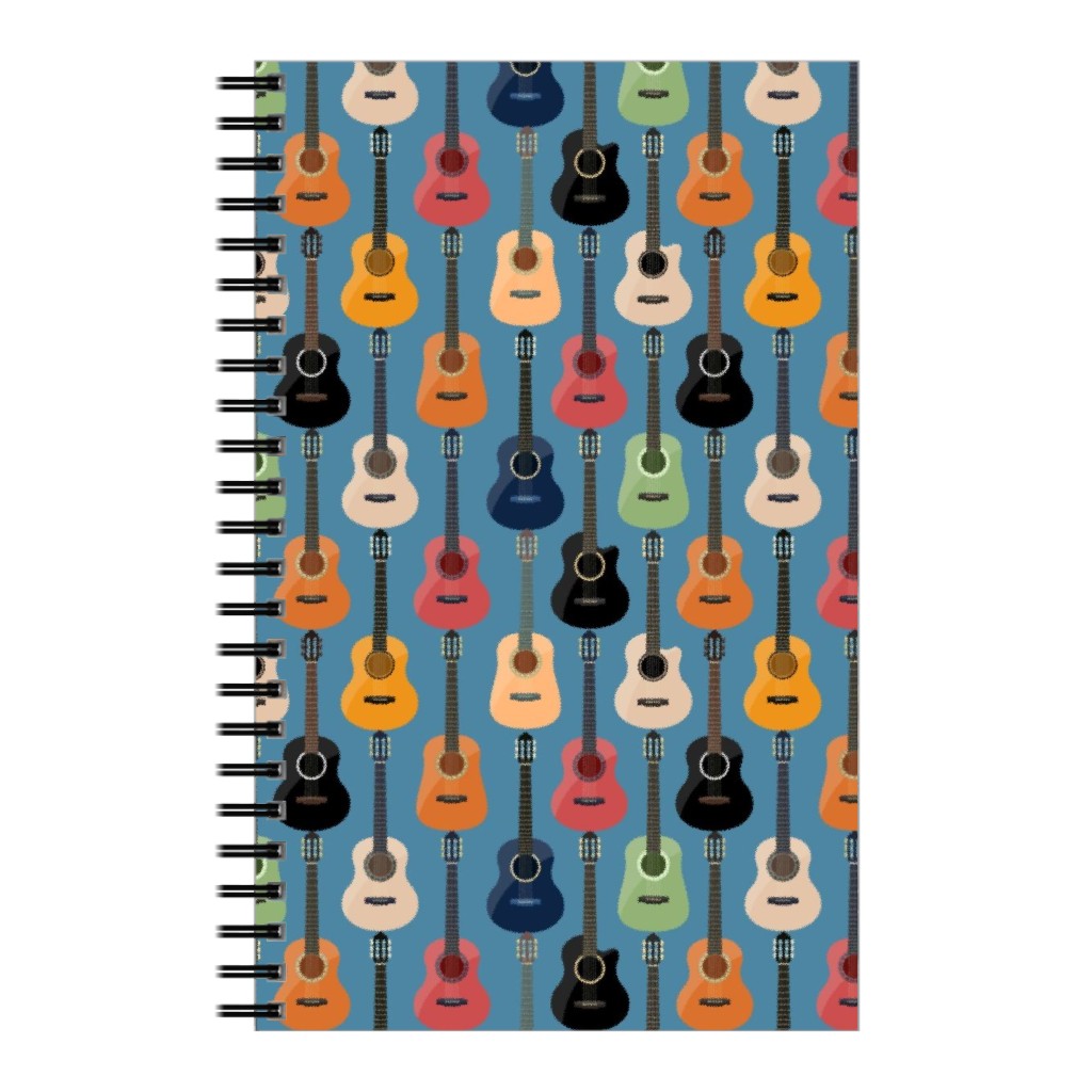 Guitars - Blue Notebook, 5x8, Blue, True Blue