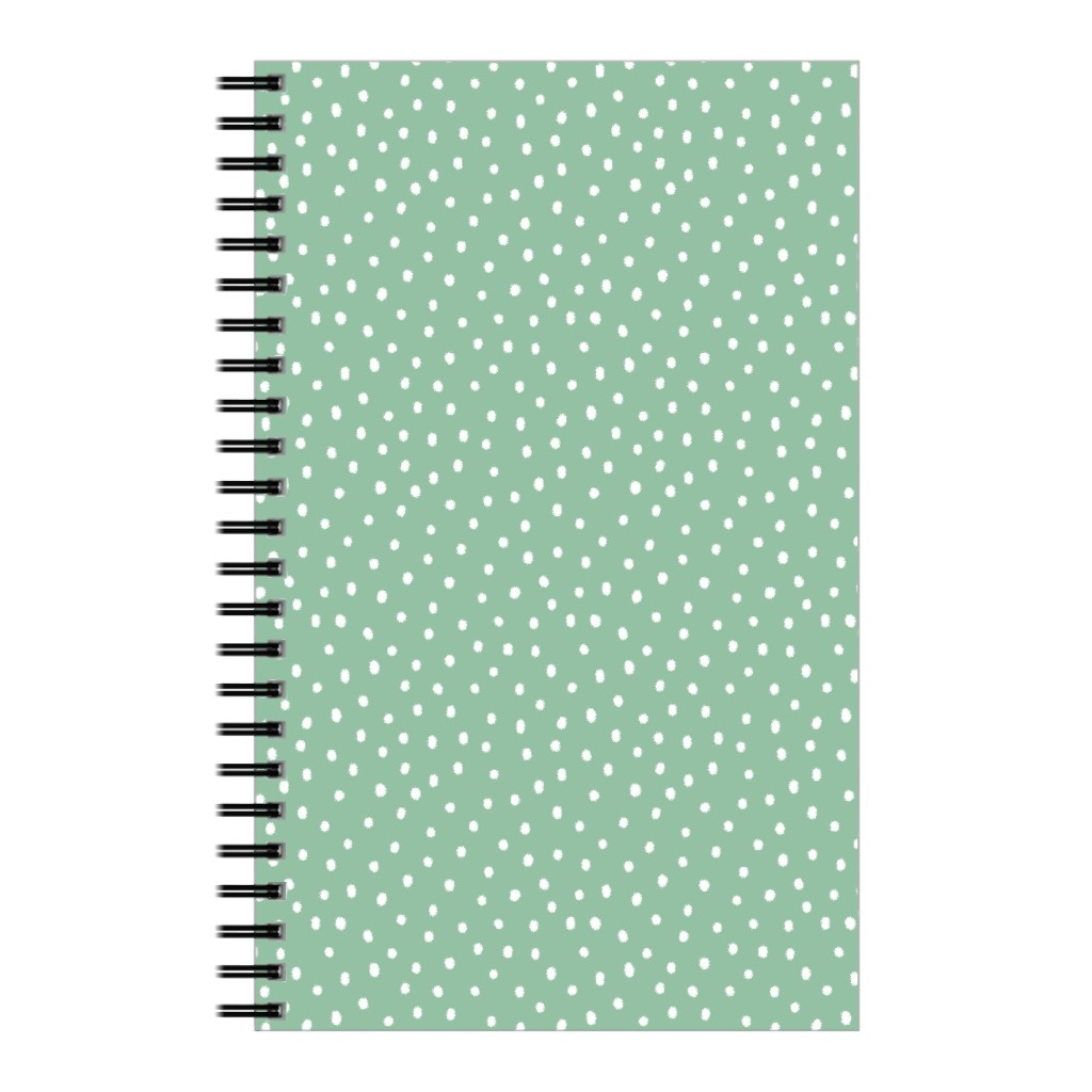 Joyful Bright Dots - Green Notebook, 5x8, Green