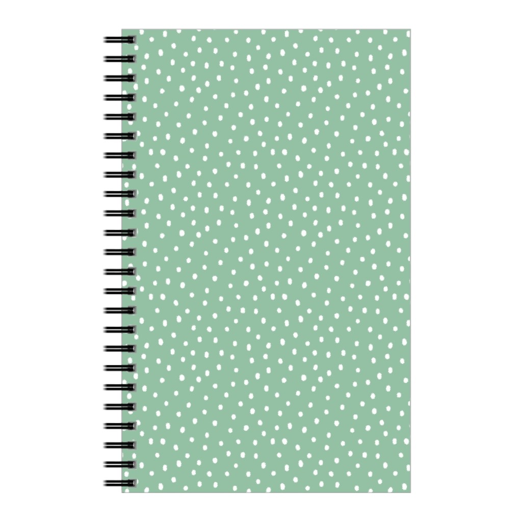 Joyful Bright Dots - Green Notebook, 5x8, Green, Classic Green