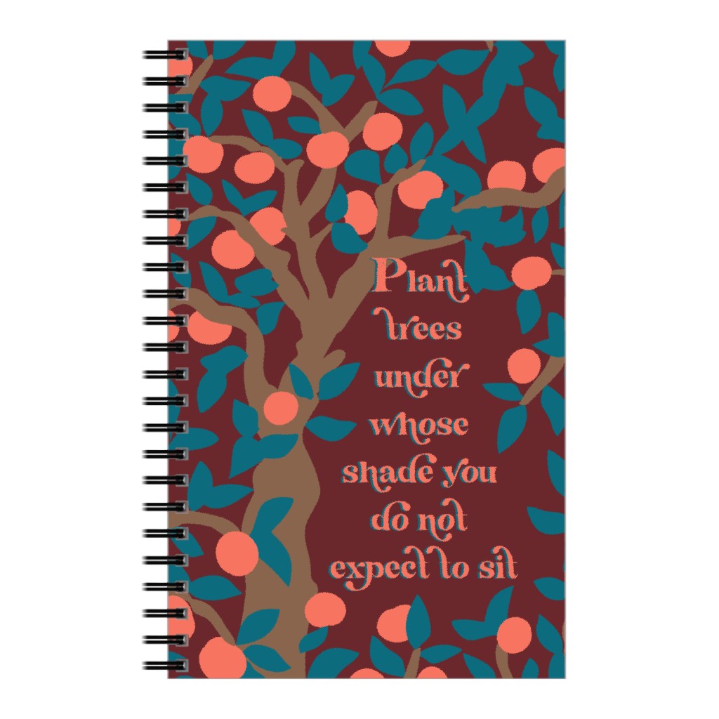 Plant Trees - Modern Motivational Notebook, 5x8, Multicolor
