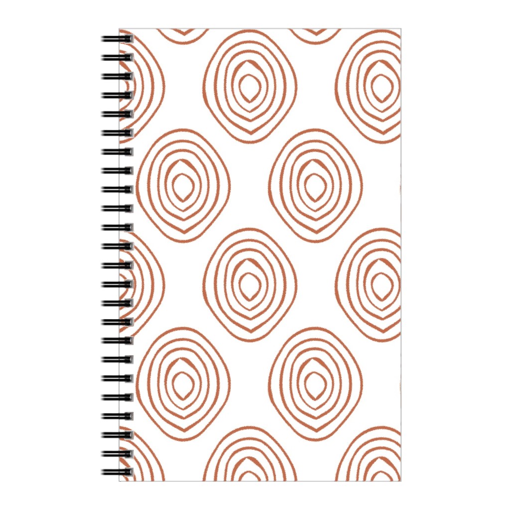 Abstract Circle - Terracotta Notebook, 5x8, Brown