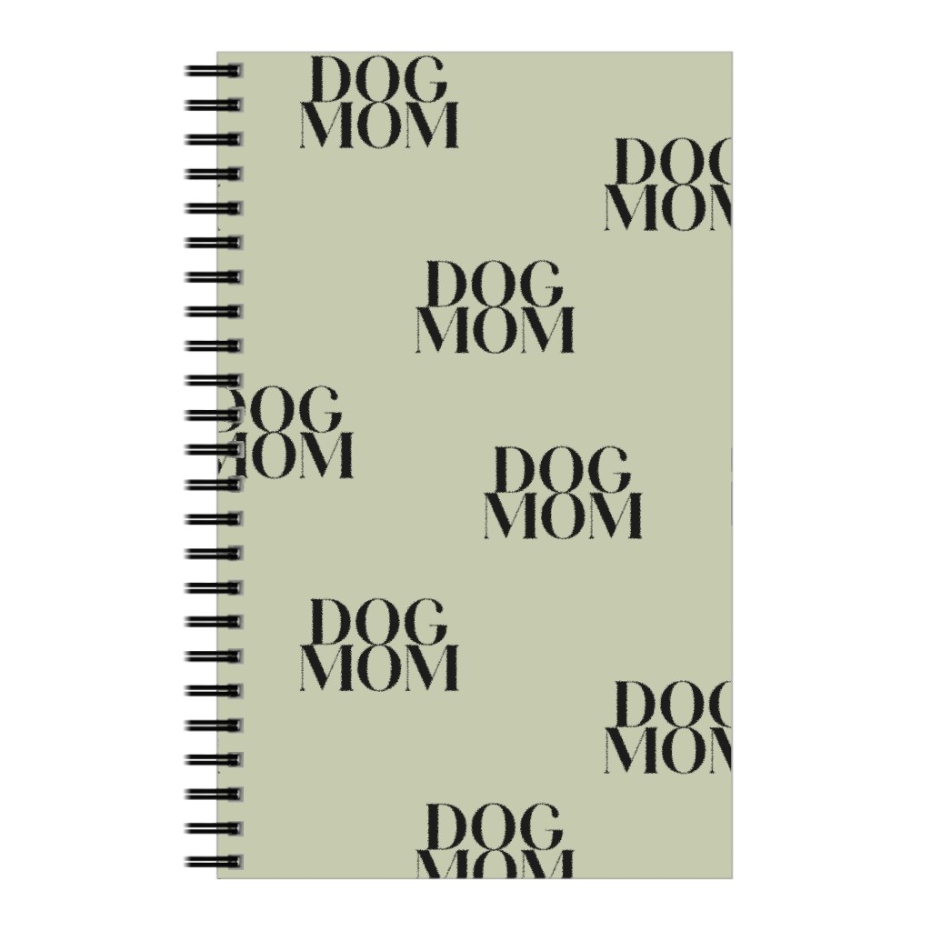 Dog Mom Notebook, 5x8, Green, Pear
