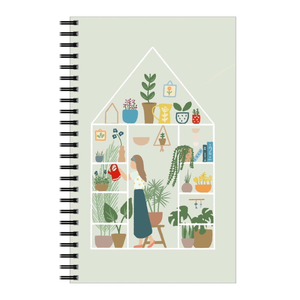 Gardening Indoors - Multi Notebook, 5x8, Multicolor