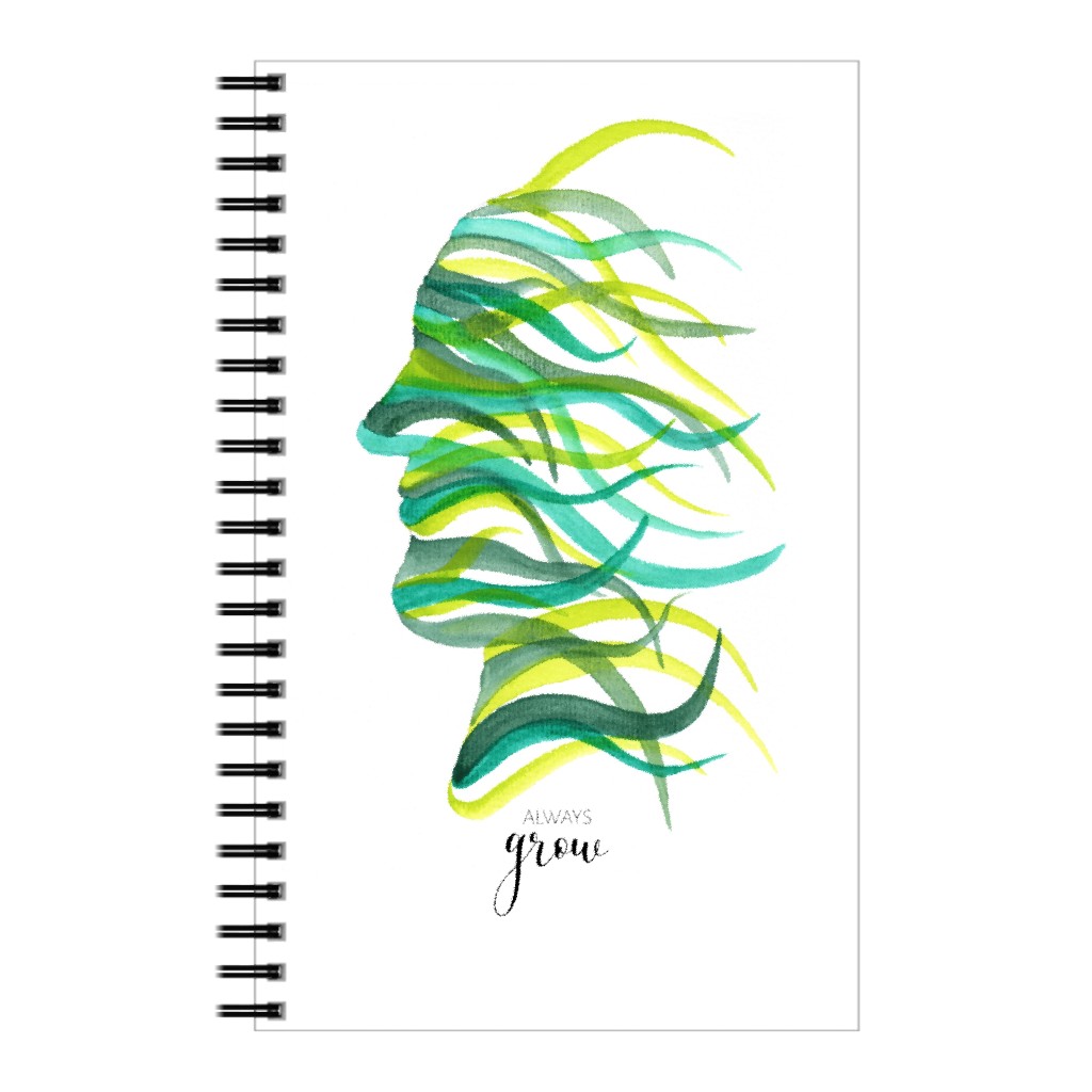 Always Grow - Green Notebook, 5x8, Green, Classic Green