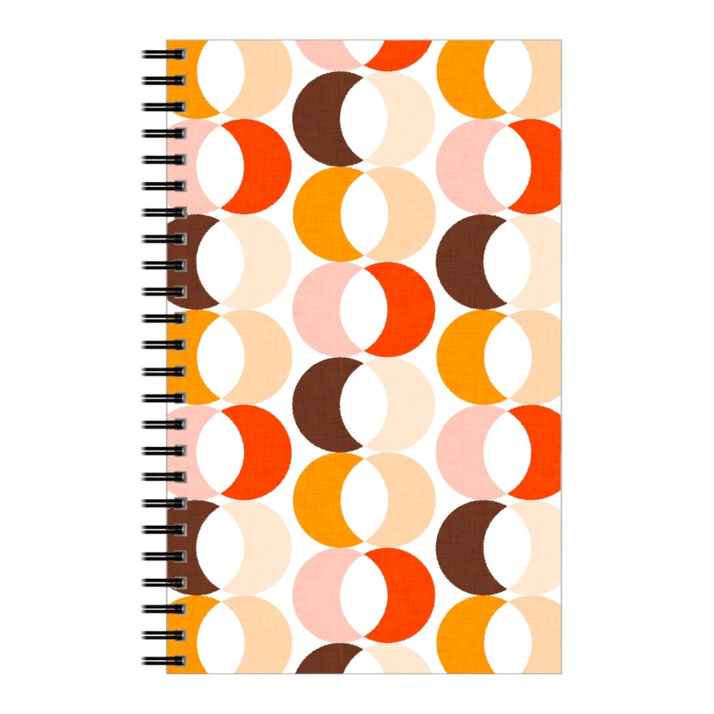 Retro Moon - Warm Notebook, 5x8, Multicolor