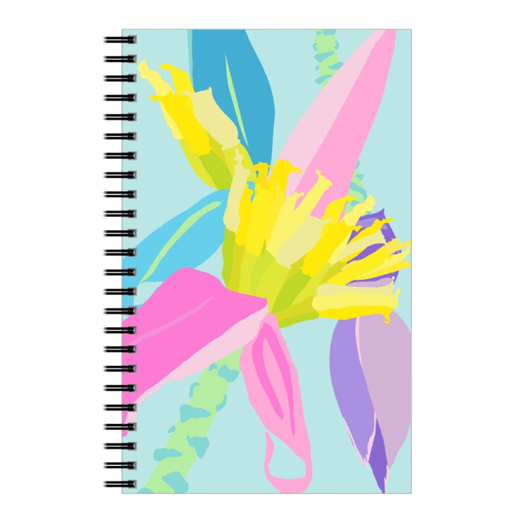 Bold Tropical Banana Plants - Multi Notebook, 5x8, Multicolor