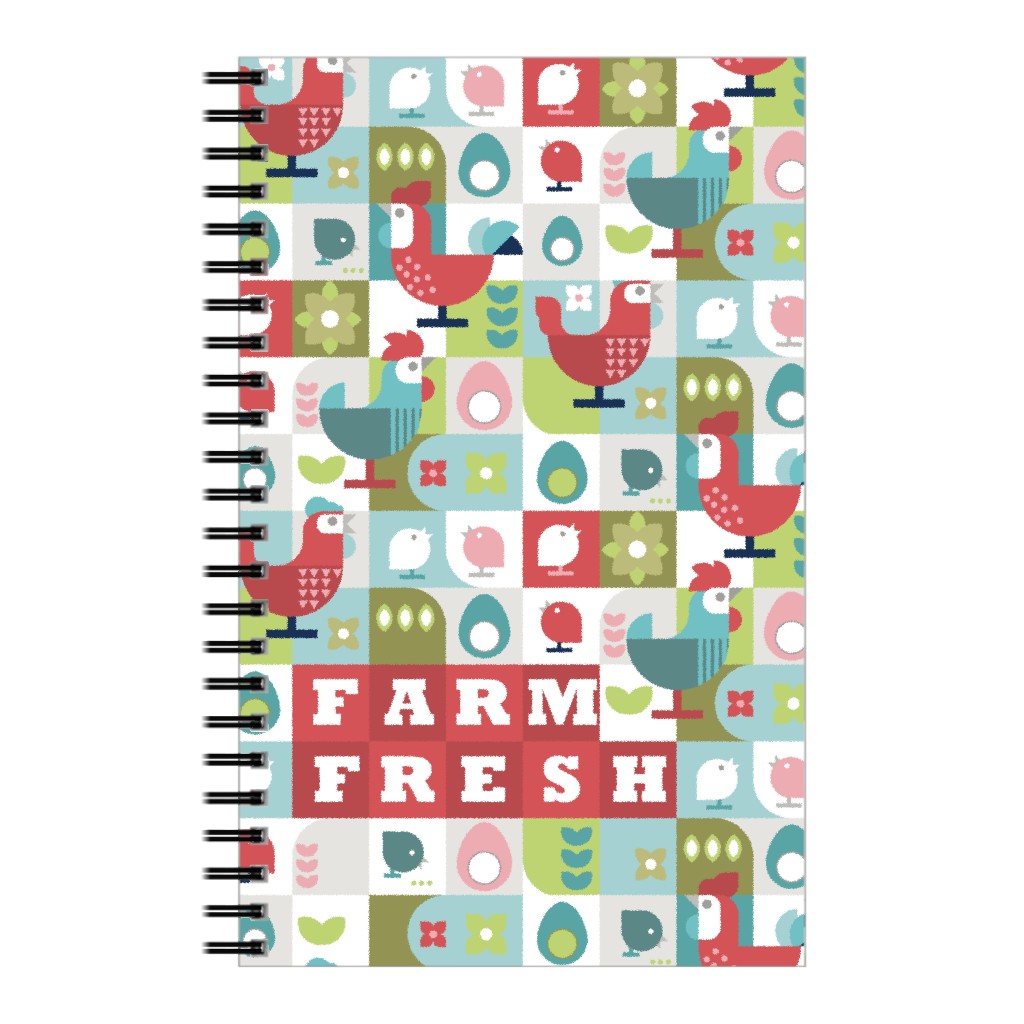 Farm Fresh Chicken and Eggs - Multi Notebook, 5x8, Multicolor