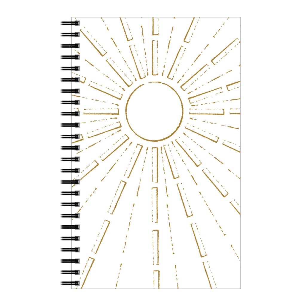 Midcentury Burst Notebook, 5x8, White