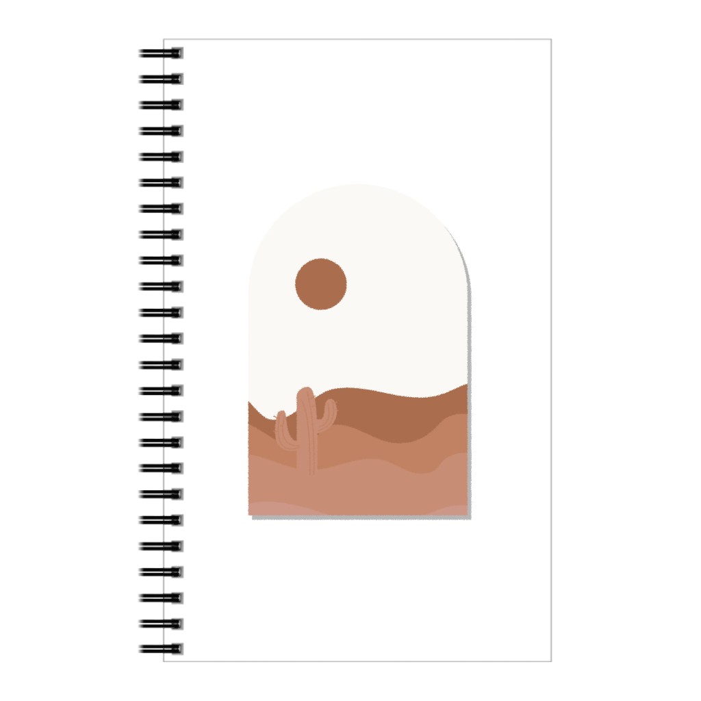 Abstract Landscapes in Windows Notebook, 5x8, Pink, White