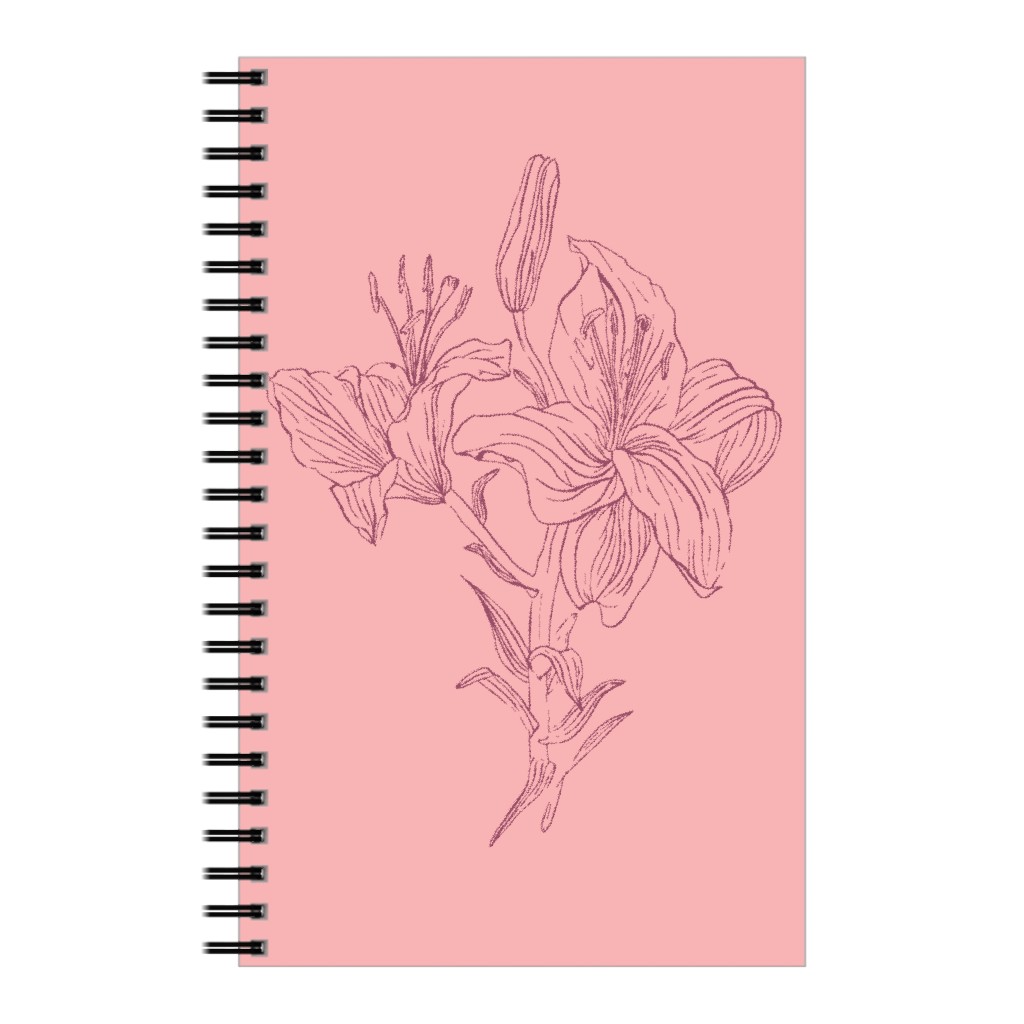 Lily - Pink Notebook, 5x8, Pink