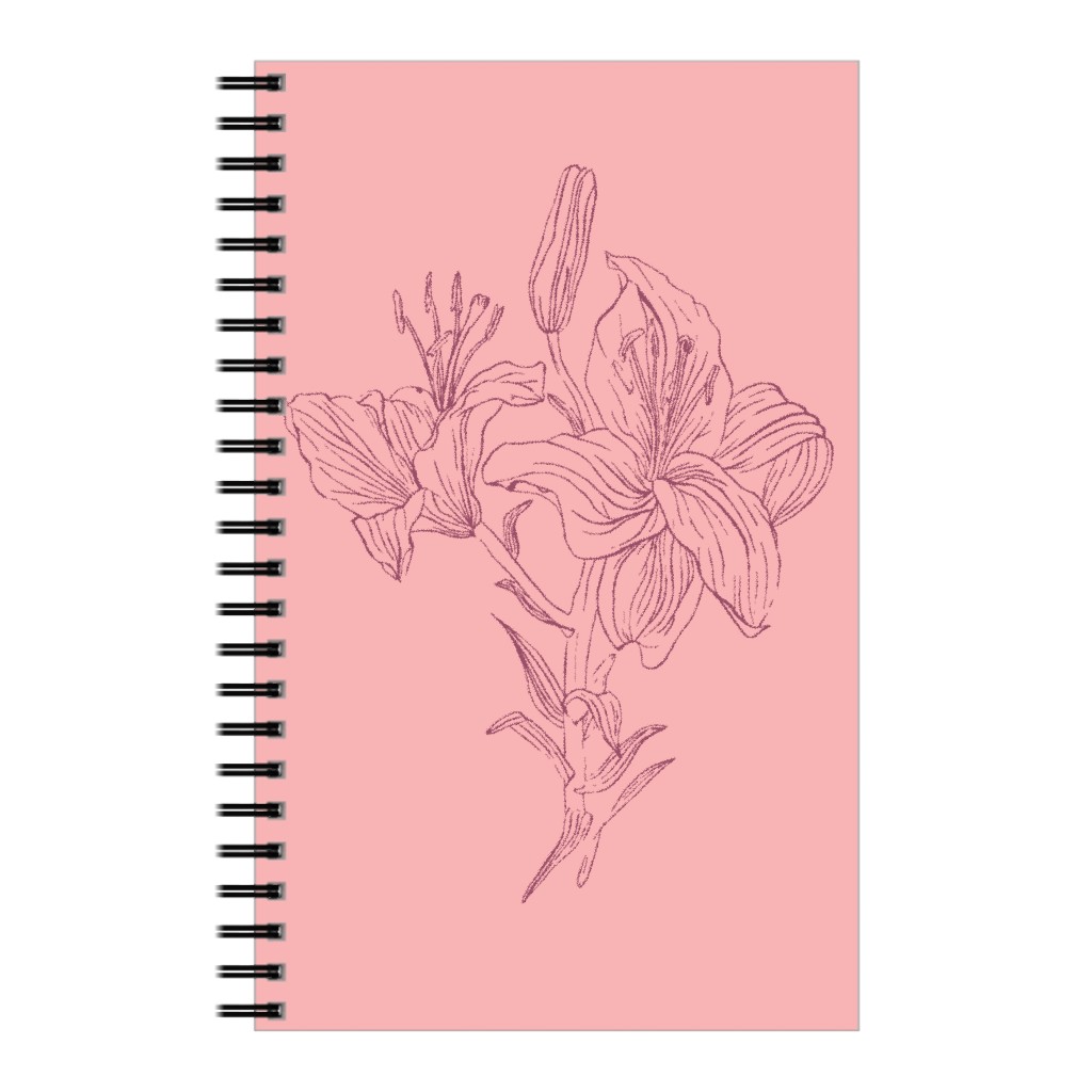 Lily - Pink Notebook, 5x8, Pink, Bright Pink