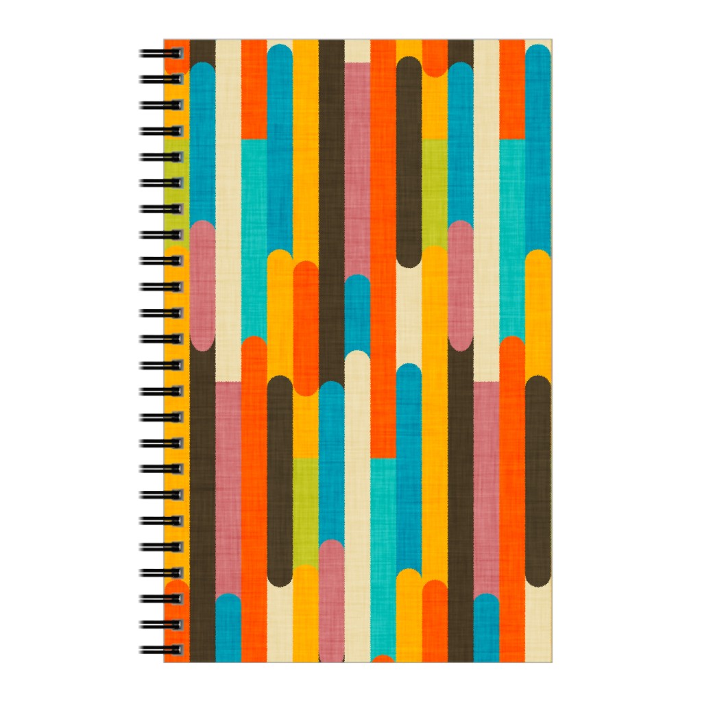 Retro Color Block Popsicle - Multi Notebook, 5x8, Multicolor