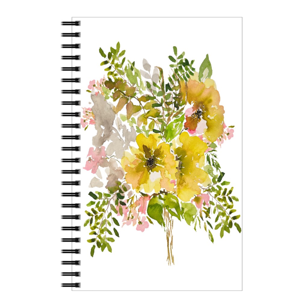 Floral Bouquet - Yellow Notebook, 5x8, Yellow, Classic Yellow