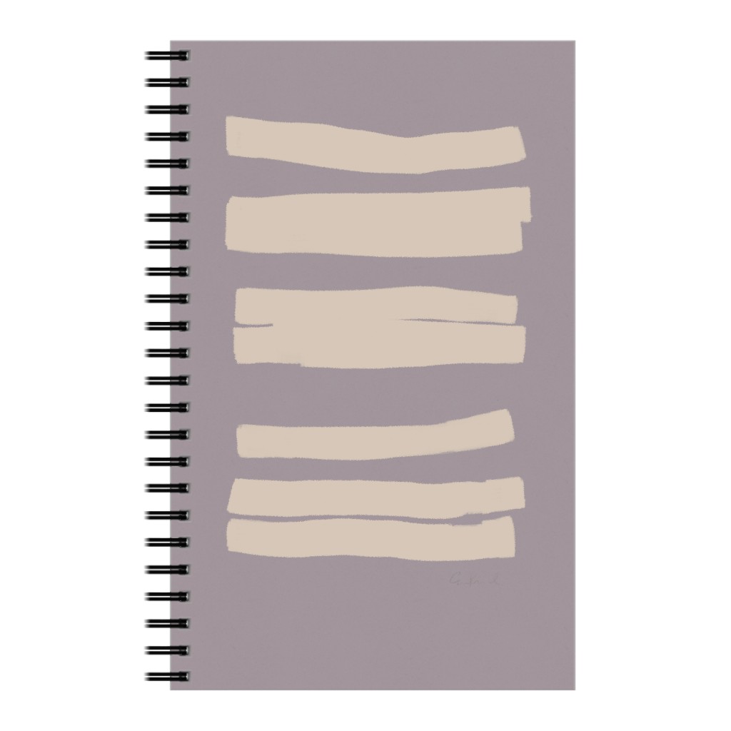 Bold Stripes Abstract Ii Notebook, 5x8, Purple