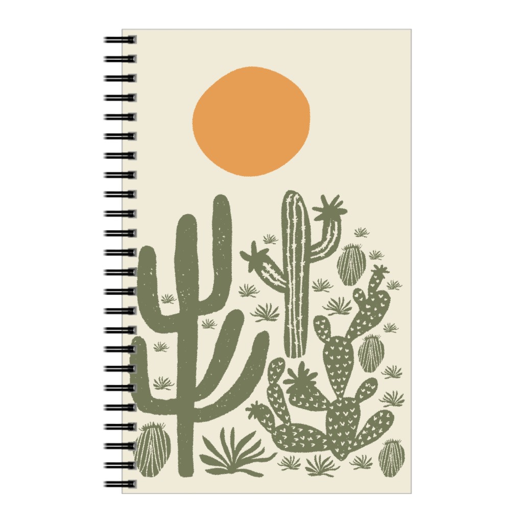 Cactus - Earth Tones Notebook, 5x8, Beige
