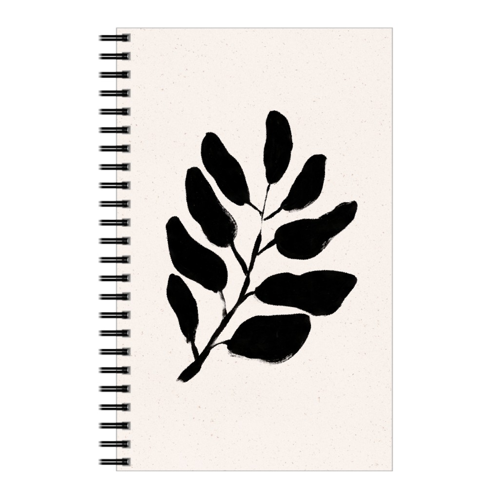 Acryl Leaf - Neutral Notebook, 5x8, Beige, Pearl