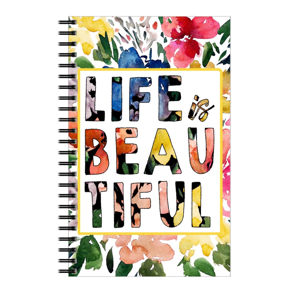 Life Is Beautiful - Multi Notebook, 5x8, Multicolor