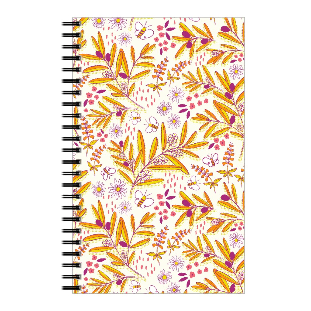 Olive and Honey Optimist - Yellow and Purple Notebook, 5x8, Yellow, Classic Yellow
