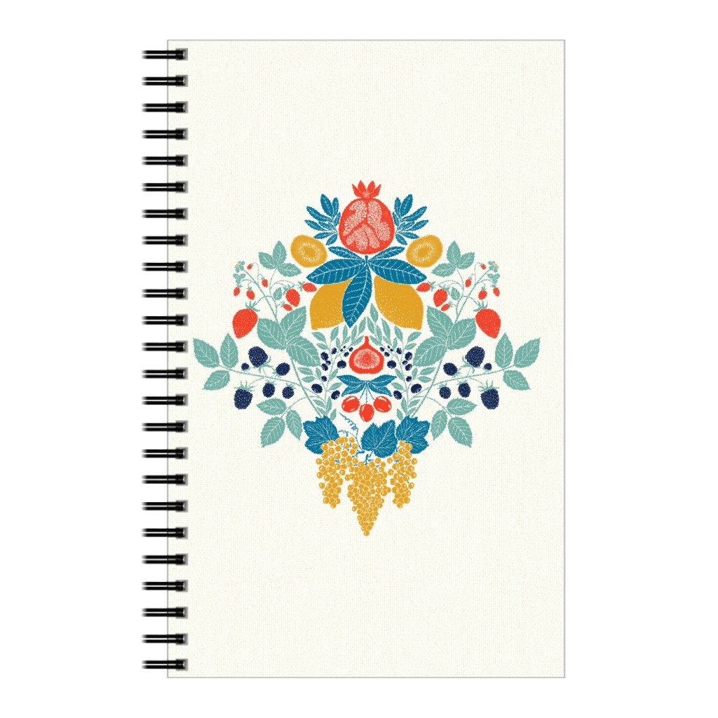 Fruits Notebook, 5x8, Multicolor, White