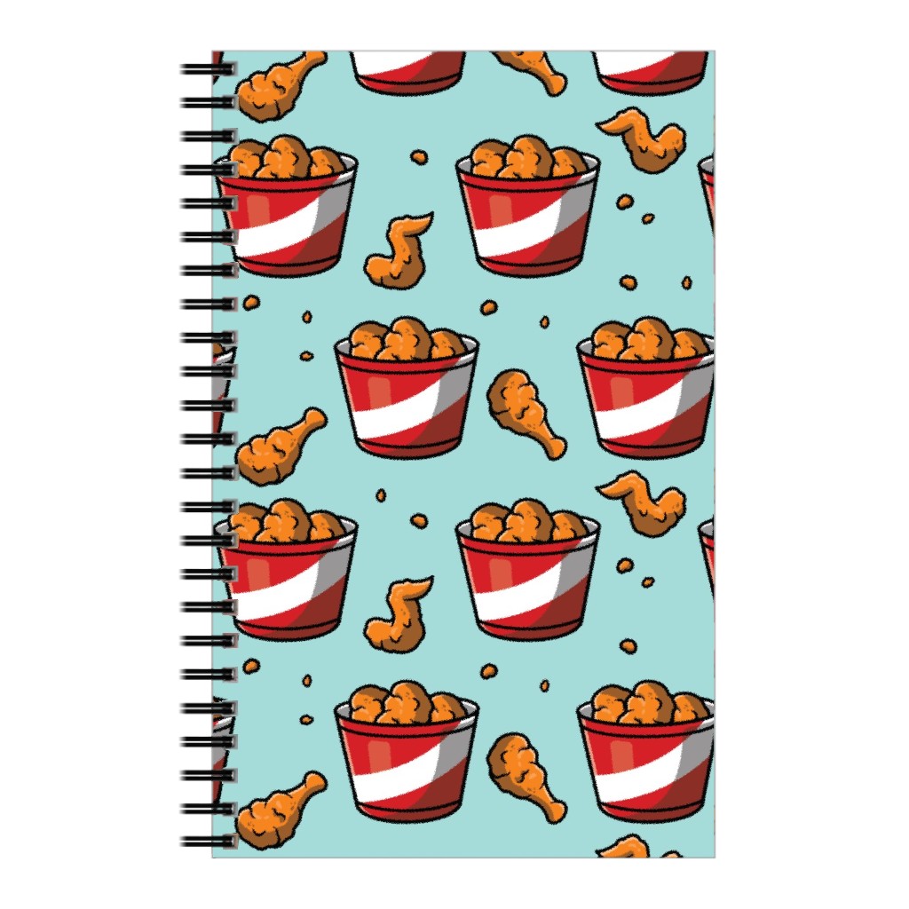 Fried Chicken Bucket Notebook, 5x8, Blue
