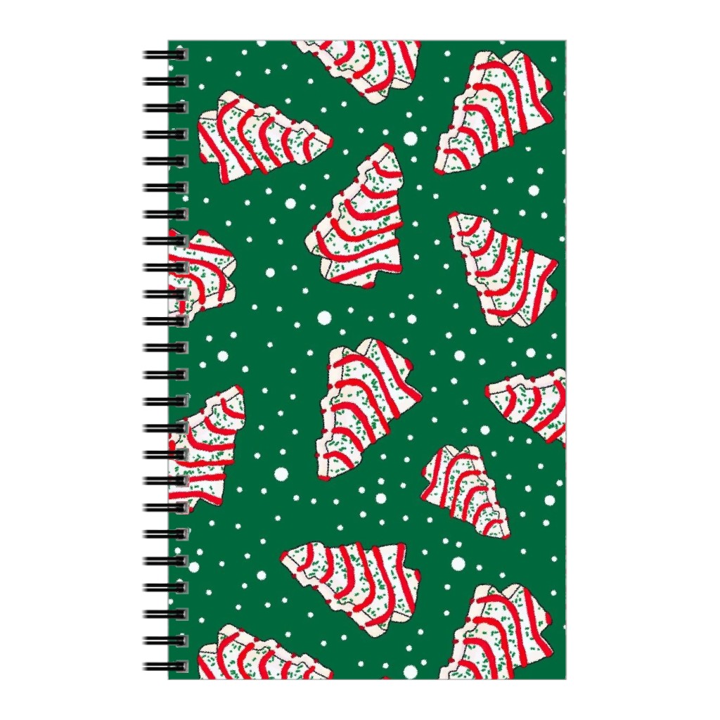 Christmas Tree Snack - Green Notebook, 5x8, Green