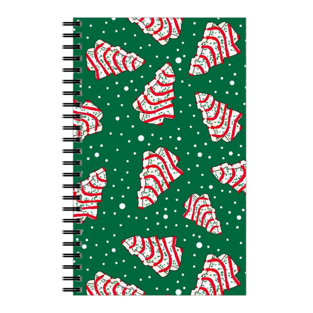 Christmas Tree Snack - Green Notebook, 5x8, Green, Classic Green