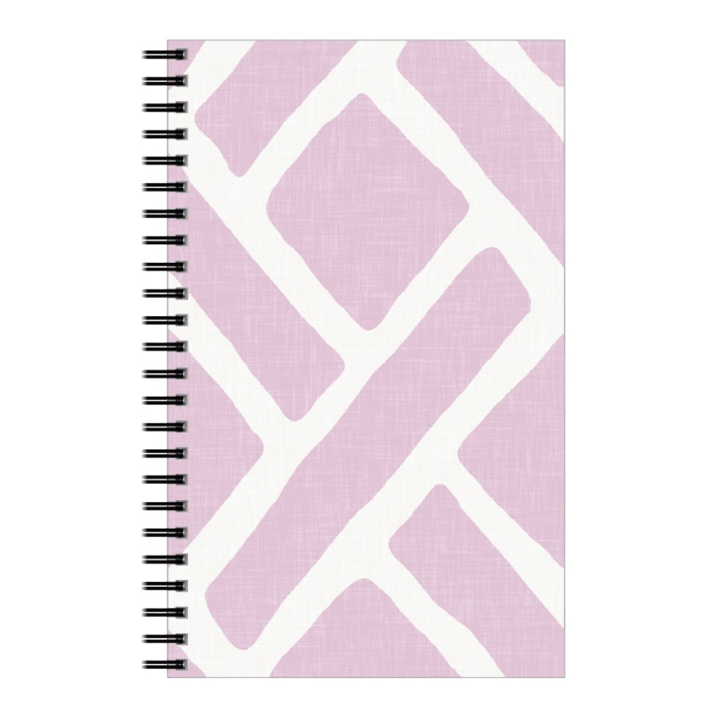 Savannah Trellis Notebook, 5x8, Purple, Pansy