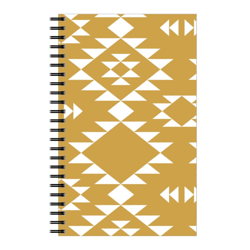 Navajo - Gold White Notebook, 5x8, Yellow, Classic Yellow