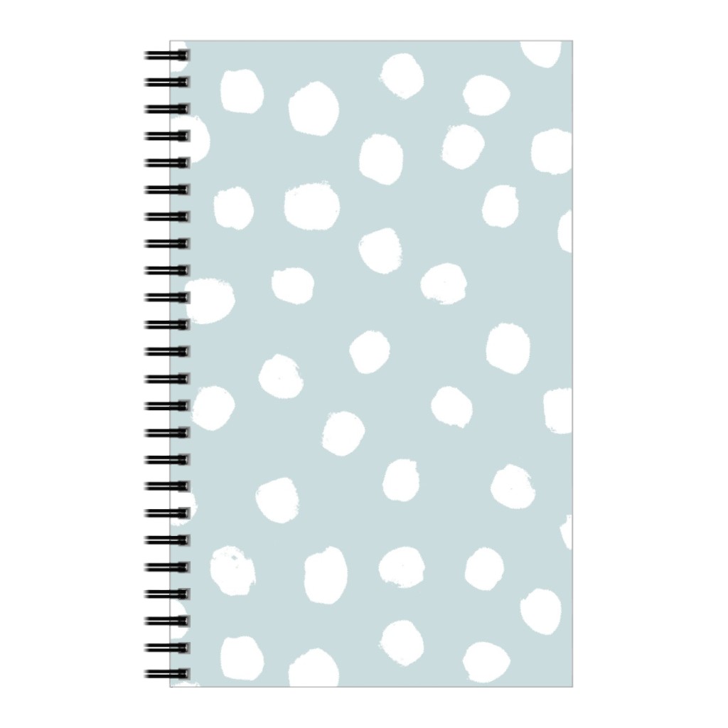 Soft Painted Dots Notebook, 5x8, Blue, Hydrangea