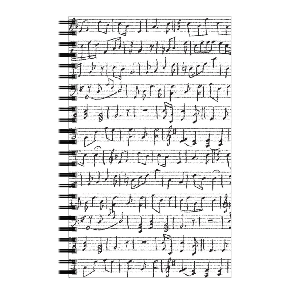 Music - Favorite Subject Notebook, 5x8, Black