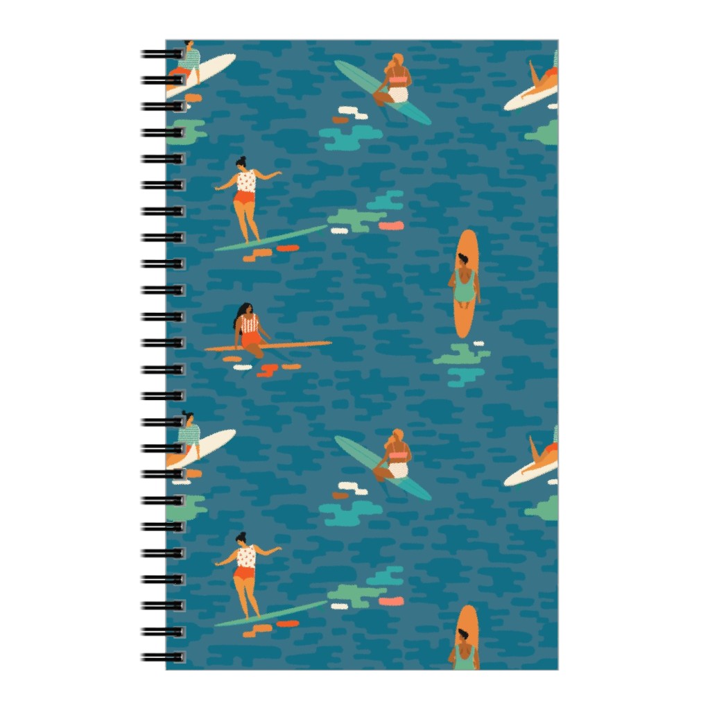 Surf Goddess - Multicolor Notebook, 5x8, Blue