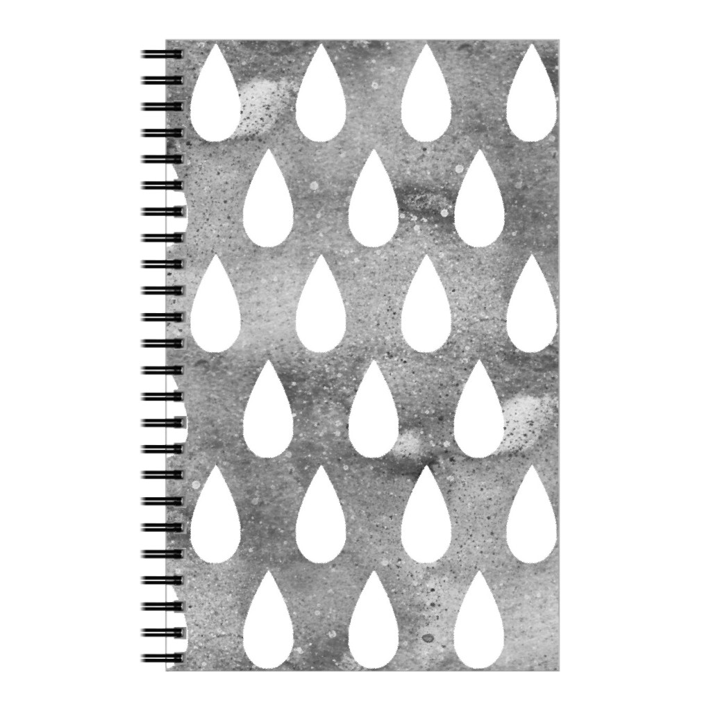 Drops Notebook, 5x8, Gray, Steel