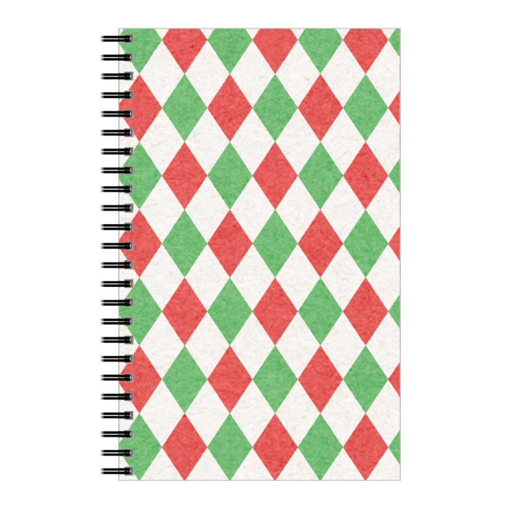Christmas Diamonds Notebook, 5x8, Multicolor
