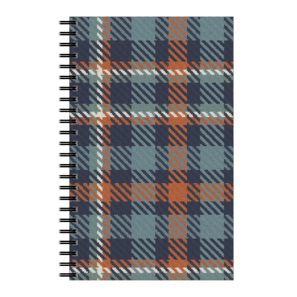 Plaid - Terracotta and Blue Outdoor Pillow | Shutterfly