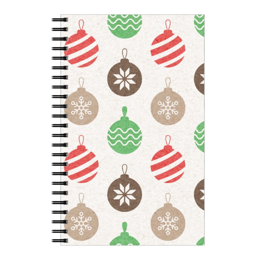 Christmas Ornaments Notebook, 5x8, Multicolor