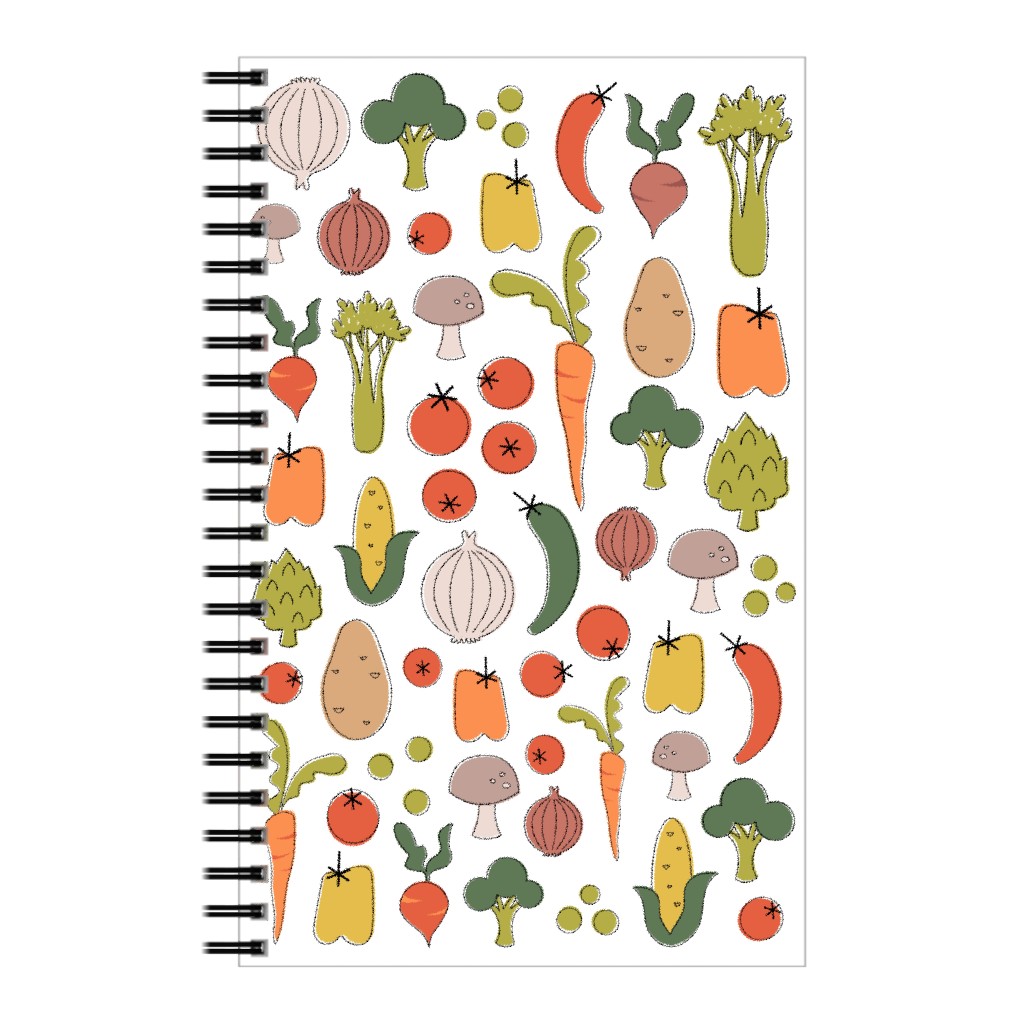 Farmers Market Vegetables - Multi Notebook, 5x8, Multicolor