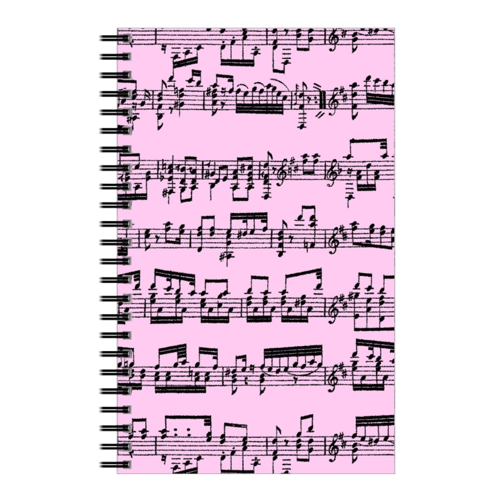 Sheet Music Notebook, 5x8, Pink, Orchid