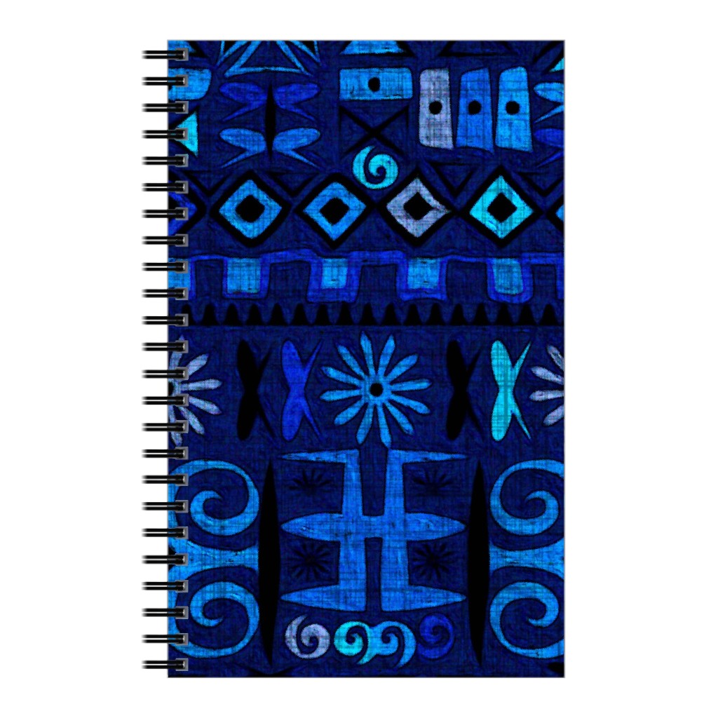 Indigo - Geometric Notebook, 5x8, Blue