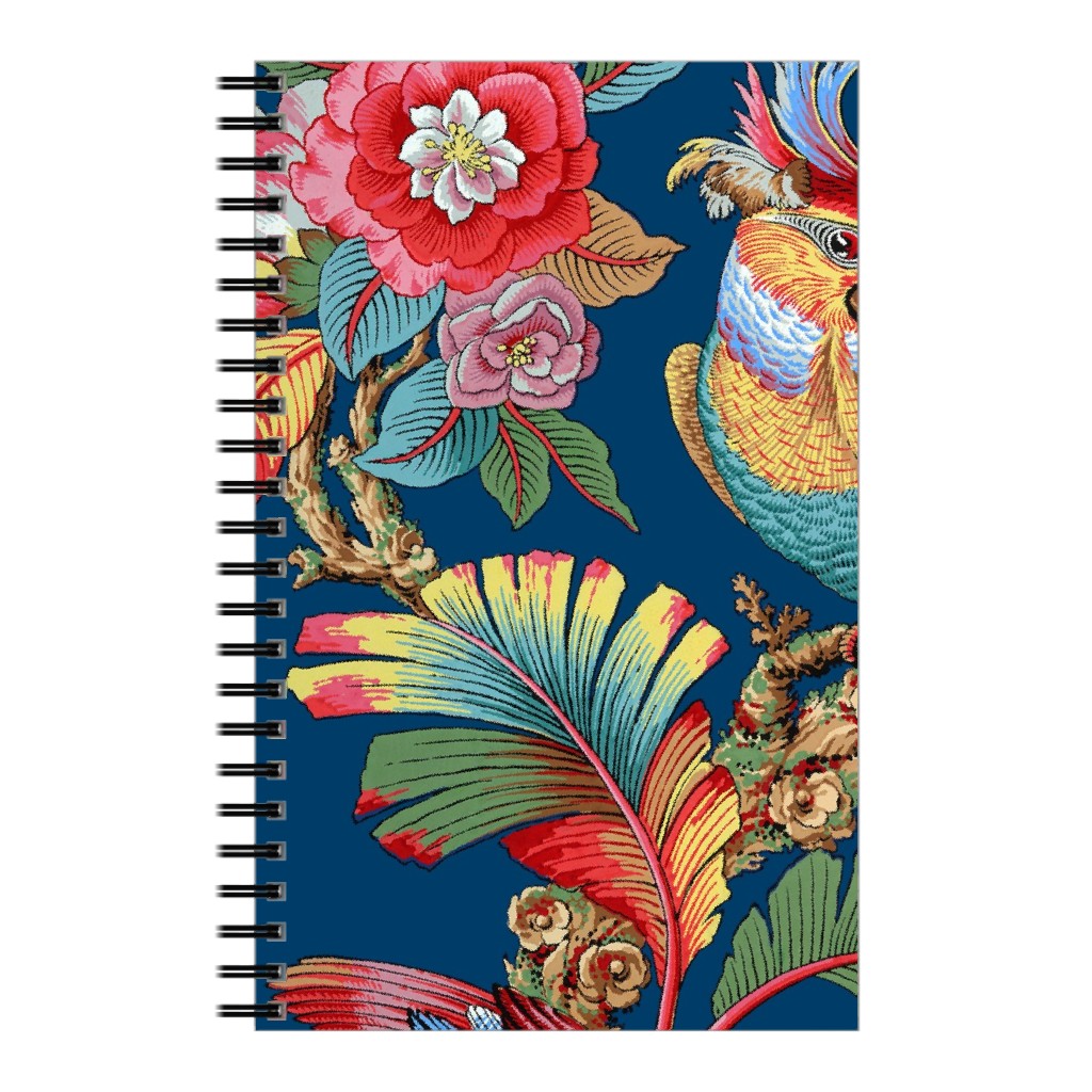Edwardian Parrot - Bright Notebook, 5x8, Multicolor