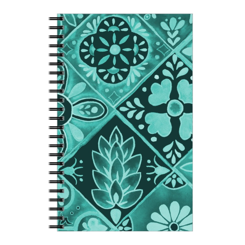 Watercolor Talavera Tiles Notebook | Shutterfly