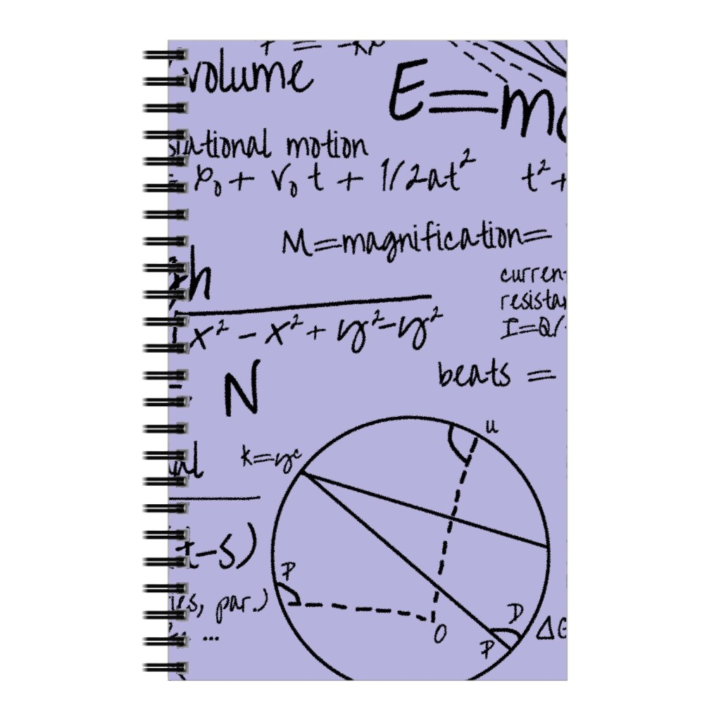 Common Equations Notebook, 5x8, Purple, Purple Haze